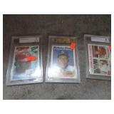 3-- GRADED BASEBALL CARDS