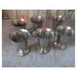 6-- PEWTER CUPS