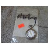 ENGRAVED 1904 STERLING SILVER PENDANT WATCH