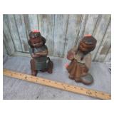 BYRON MOLDS INDIAN BOY & GIRL FIGURINES