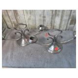 PAIR-- PEWTER CANDLE HOLDERS