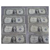 8-- $1 SILVER CERTIFICATES