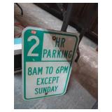 2-- 2 HR PARKING ROAD SIGNS