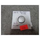 1915 BARBER DIME