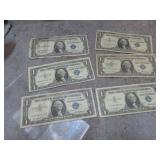6-- $1 SILVER CERTIFICATES