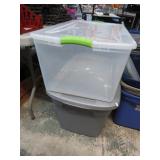 2-- STORAGE TUBS W/ LIDS