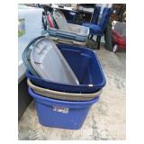 3-- STORAGE TUBS W/ LIDS