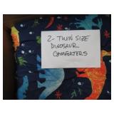 2-- TWIN DINOSAUR COMFORTERS