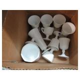 ASSORTED MILK GLASS