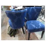 PAIR-- BLUE PARLOR CHAIRS