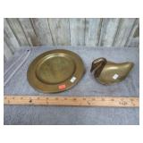 BRASS PLATES & GOOSE TRAY