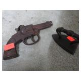 CAST IRON CAP GUN & FLAT IRON