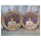 2--COCA COLA TRAYS -- 75th ANNIVERSARY