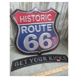 ROUTE 66 & GET YOUR KICKS SIGNS
