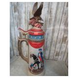 PATRIOTIC CERAMIC BEER STEIN
