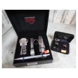 CUFF LINK, BUTTON SET & WATCH GIFT SET