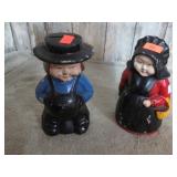 CAST METAL AMISH COUPLE COIN BANKS