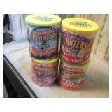4-- UNOPENED PLANTERS 100 yrs  PEANUT CANS