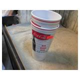 2-- PLASTIC GIBSON COCA COLA CUPS