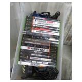17-- XBOX 360 GAMES, CONTROLLERS & REMOTE