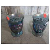 2-- CARNIVAL GLASS CUPS