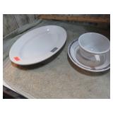 SHENANGO USN CUP & SAUCER & WHITE TOWER PLATE