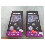 2 PAIR-- GAMING EAR BUDS W/ MIC