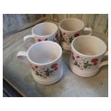 4-- STRAWBERRIES & CREAM COFFEE CUPS