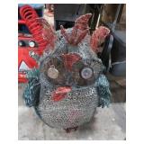 MODERN FOLK ART OWL FIGURE