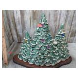13' CERAMIC CHRISTMAS TREE -- NEEDS PRISMS