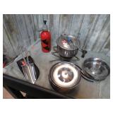 BACKPACKING STOVE, MESS KITS & SHOVEL