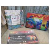 ART SET , BRUSH PENS & COLORING BOOK