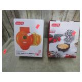 2-- MINI WAFFLE MAKERS