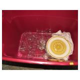 MISC TUB LOT -- GLASS, ETC