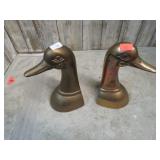 BRASS DUCK BOOKENDS
