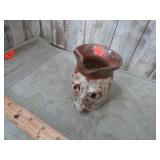 RUSTIC POTTERY FACE PITCHER