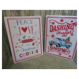 2-- METAL CHRISTMAS SIGNS