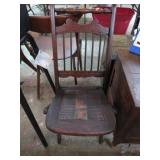 ANTIQUE OAK FOLDING CHAIR