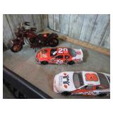 1:24 DIECAST RACE CARS & WOODEN MOTORCYCLE