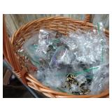 BASKET -- COSTUME JEWELRY