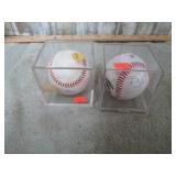 2-- AUTOGRAPHED BASEBALLS