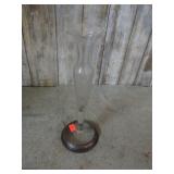CUT GLASS BUD VASE W/ STERLING SILVER BASE
