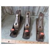 3-- STANLEY BAILEY #5 1/4 WOOD PLANES