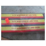 1/4", 3/8" & 1/2" MORTISING BITS & CHISELS
