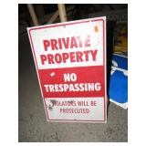 NO TRESPASSING SIGN