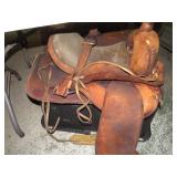 WESTERN HORSE SADDLE -- LEATHER IS DRY