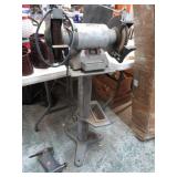 8" BENCH GRINDER ON PEDESTAL
