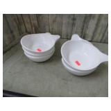 MILK GLASS SERVING BOWLS