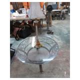 GLASSTOP TABLE & LAMP