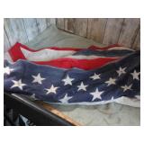 VERY WORN & STAINED U.S. FLAG